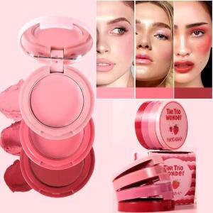 3 In 1 Creamy Matte Blusher For Cheeks Eyes And Lips