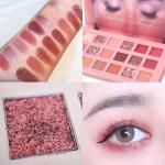 18 color Eyeshadow palette and 18 color Glitter Eyeshadow Palette With Free 6 in 1 Foundation Makeup Blender Powder Buff Sponge (Pack of 3)