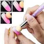 Nail Art Tool Pen Dual Head Nail Sponge Brush (Pack of 1)