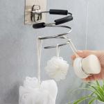 Hair Dryer Holder Rack Blower Organizer Shelf Stainless Steel Stand Storage 1 Pcs