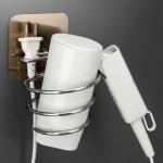 Hair Dryer Holder Rack Blower Organizer Shelf Stainless Steel Stand Storage 1 Pcs