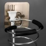 Hair Dryer Holder Rack Blower Organizer Shelf Stainless Steel Stand Storage 1 Pcs
