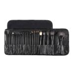 Premium Makeup Brushes Set Black 24 Piece Complete Cosmetic Brush Collection for Foundation Blending Power Blush Eyeshadow