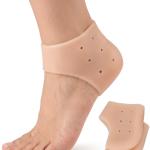 Silicone Gel Heel Socks for Swelling, Pain Relief, Foot Care Ankle Support Pad (Skin Color) pack of 1