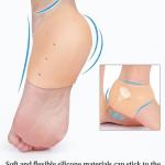 Silicone Gel Heel Socks for Swelling, Pain Relief, Foot Care Ankle Support Pad (Skin Color) pack of 1