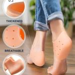 Silicone Half Heel Protector Socks Moisturizing Socks For Foot-Care, Heel.( 1 Pair).