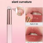 Silicone Lip Brush with Cover Lipstick Makeup Brushes Women (Glitter Pink).2 Piece