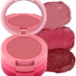 3 in 1 lip and cheek tint cream blush Pink, Peach, Red color matte blusher(Pack of 1).