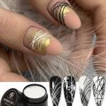 Builder Gel white with spider gel black for for Nail Extension UV/LED (Pack of 2).