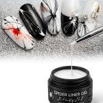 Gel for Nail Art Elastic Painted Nail Gel Polish for Pulling Drawing Line Nail Decoration Spider Nail Set (White)