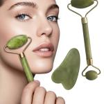 Green Face Roller With Face Massager For Women Men |  (Green) 1 Piece
