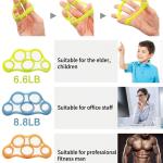 Finger Stretcher Resistance Band Hand Grip/Fitness Grip (Pack of 6)