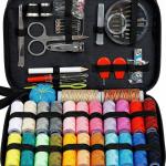 100 Pcs Sewing Kit, 12 Thread Pools, Tailoring Accessories, Silai Thread and Needle, Craft Material, Thread Box Set, Travel Bag