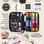 100 Pcs Sewing Kit, 12 Thread Pools, Tailoring Accessories, Silai Thread and Needle, Craft Material, Thread Box Set, Travel Bag