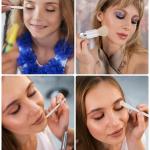 Makeup Brush Set 4 in 1 Portable Travel Blending Powder Foundation Brush.