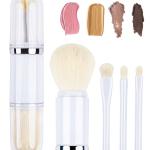 Makeup Brush Set 4 in 1 Portable Travel Blending Powder Foundation Brush.