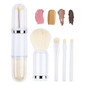 Makeup Brush Set 4 in 1 Portable Travel Blending Powder Foundation Brush.