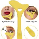 Silicone Eyeliner Aid, Makeup Eyeliner Eyelash Tool (Pack of 1). Yellow