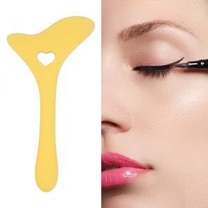 Silicone Eyeliner Aid, Makeup Eyeliner Eyelash Tool (Pack of 1). Yellow